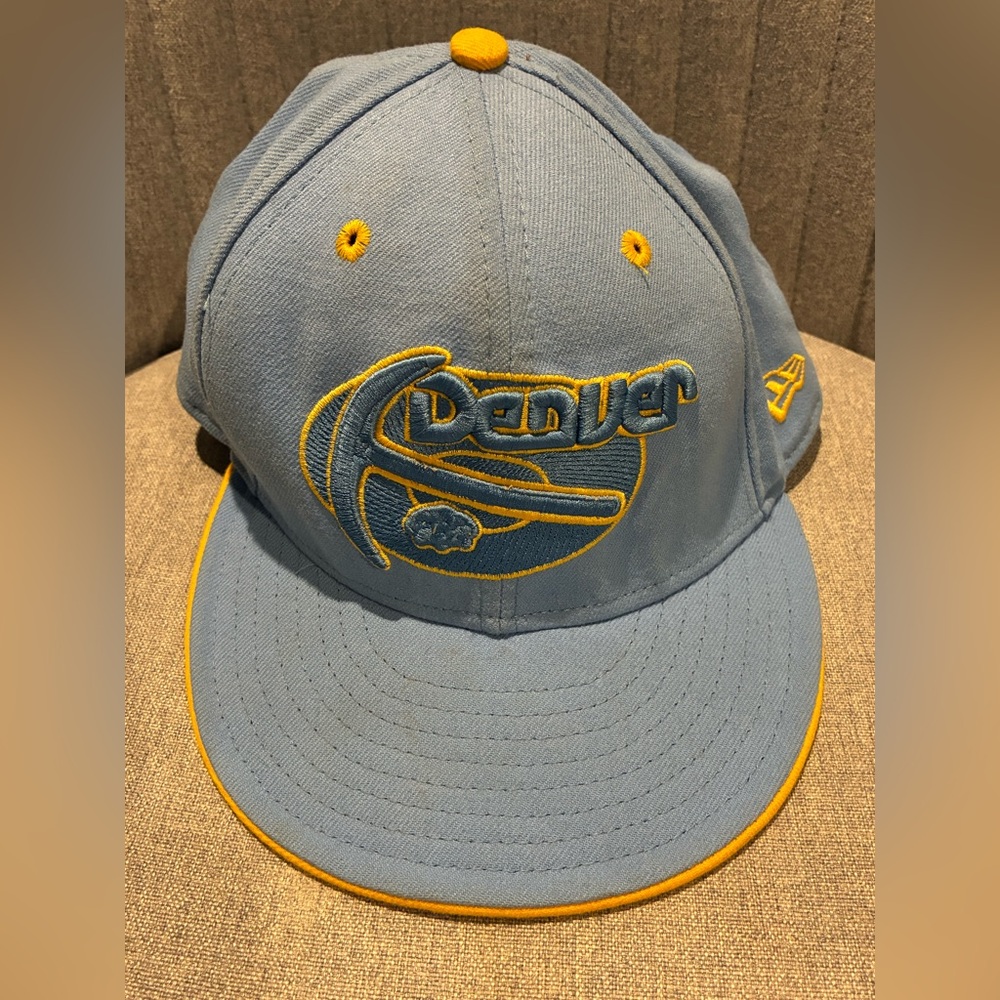 Denver Nuggets New Era Blue and Gold 59FIFTY Cap